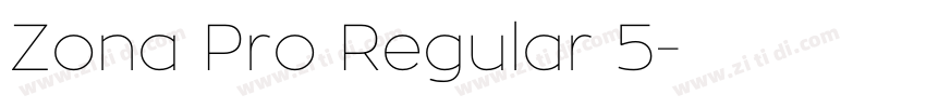 Zona Pro Regular 5字体转换